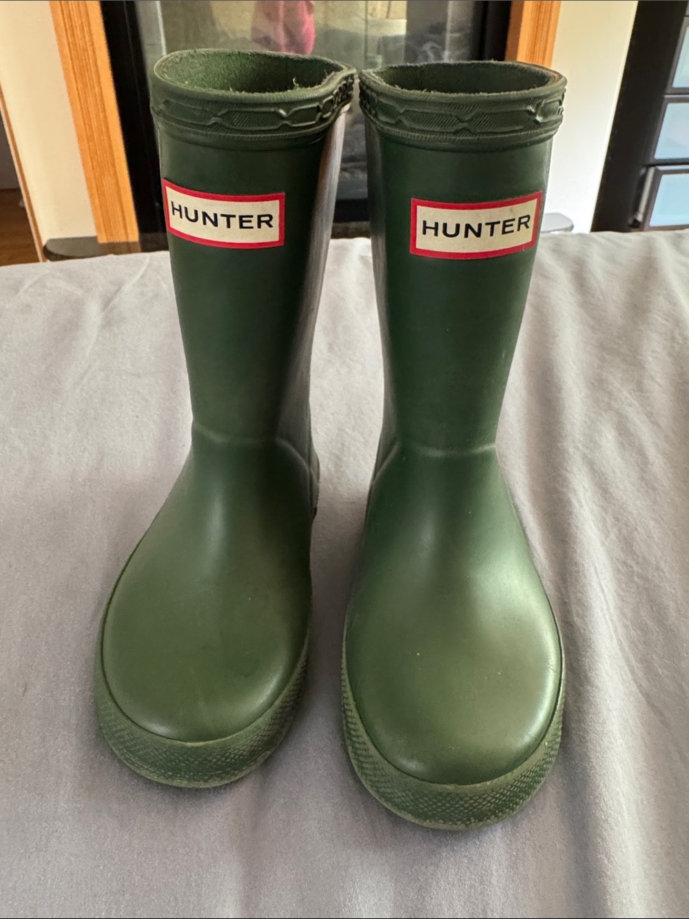 The Kid's First Classic Rain Boot by Hunter Boots toddler 7 green